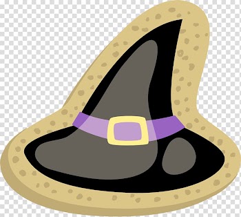 Cartoon , Cartoon Black Witch Hat transparent background PNG clipart