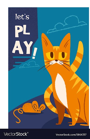 Cartoon cat design vector image