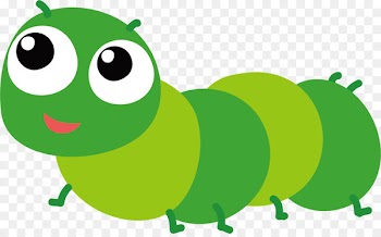 Cartoon Caterpillar - Vector map of caterpillars 