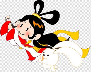 Cartoon chang e transparent background PNG clipart