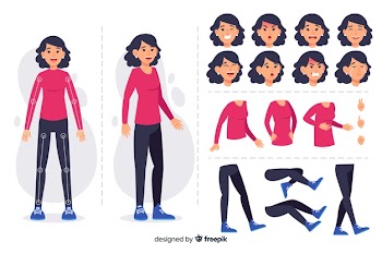 Cartoon character for motion design Free Vector