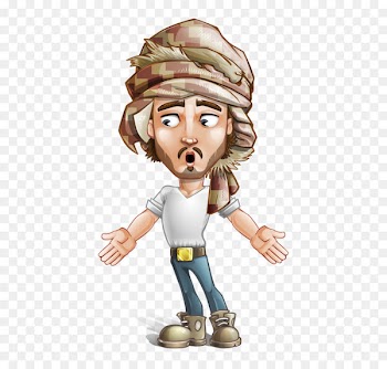 Cartoon Character Male - Middle East Arab man hand-painted cartoon 