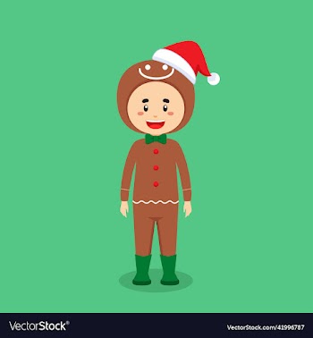 cartoon character wearing christmas costume