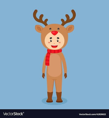 cartoon character wearing deer costume
