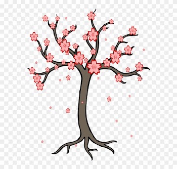 Cartoon Cherry Blossom Tree - Bare Tree Clip Art