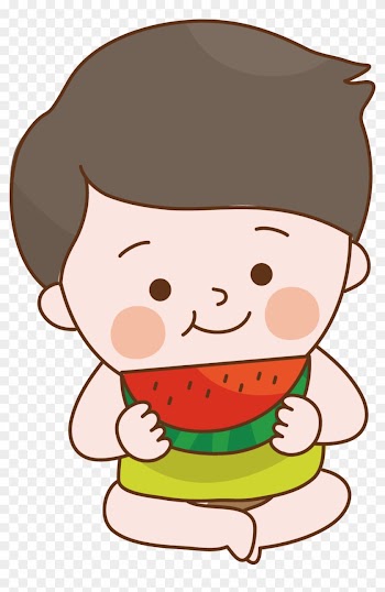 Cartoon Child Food Eating - Cartoon Child Food Eating