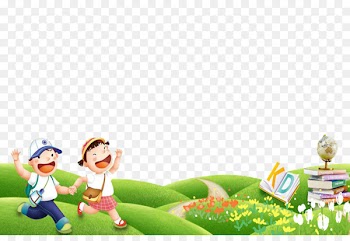 Cartoon Child National Primary School - Two children 