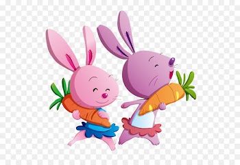 Cartoon Child Rabbit Carrot - Cartoon rabbit Na Luobu 