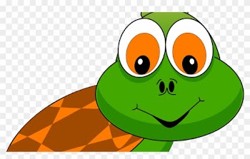 Cartoon Clip Art - Baby Floating Turtle Round Ornament
