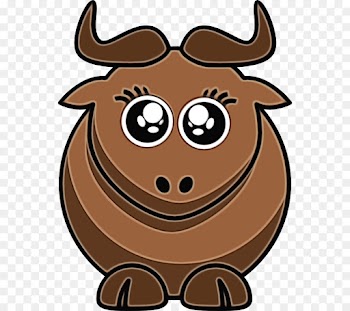 cartoon clip art bovine brown working animal