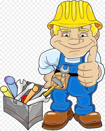 cartoon clip art construction worker line finger