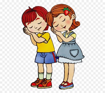 cartoon clip art interaction cheek child