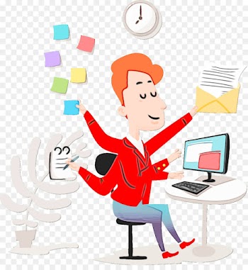 cartoon clip art line job business