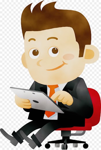 cartoon clip art office chair job businessperson
