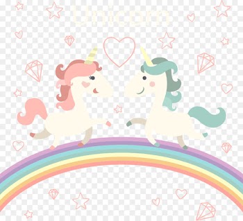 Cartoon Clip art - Vector Rainbow Pony on 
