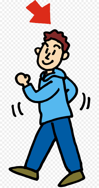 Cartoon Clip art - Walking man 