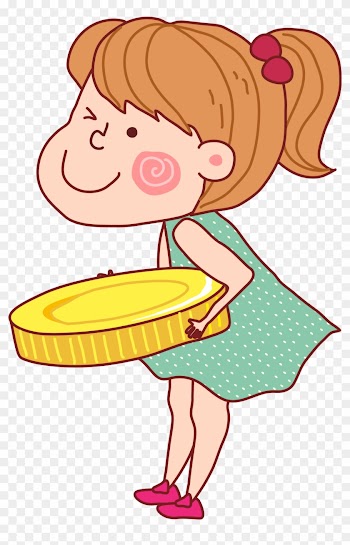 Cartoon Coin Clip Art - Girl With Coins Cartoon