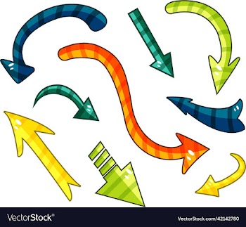 cartoon colorful arrows design