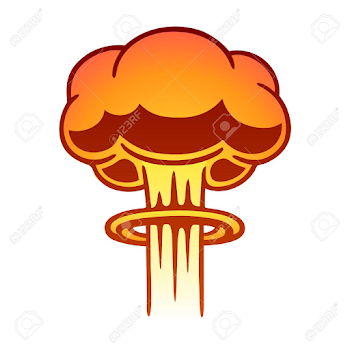 Cartoon Comic Style Nuclear Mushroom Cloud Illustration. Atomic ...