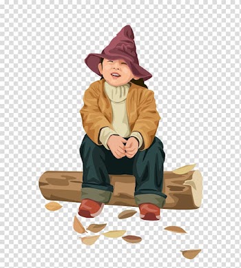 Cartoon Comics Illustration, Autumn leaves children transparent background PNG clipart