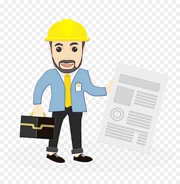 cartoon construction worker job employment package delivery