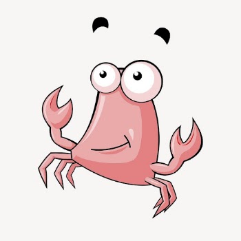 Cartoon crab collage element, sea | Free PSD - rawpixel