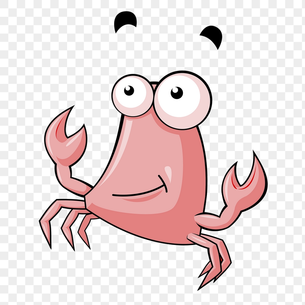 Cartoon crab png sticker, sea | Free PNG - rawpixel