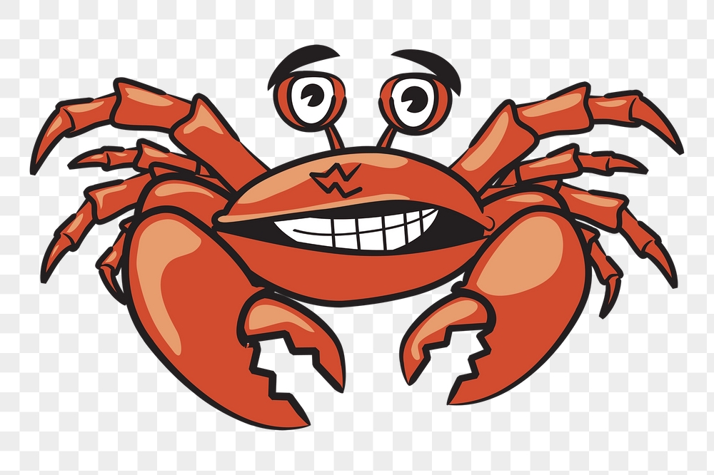 Cartoon crab png sticker, sea | Free PNG - rawpixel