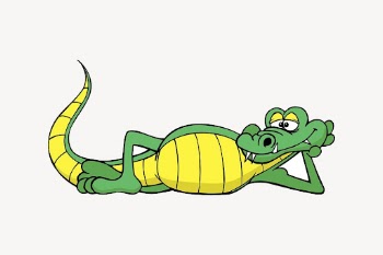 Cartoon crocodile sticker, animal illustration | Free PSD - rawpixel