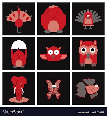 Cartoon cute animals for baby card and invitation vector image