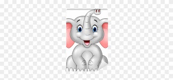 Cartoon Cute Baby Elephant Isolated On White Background - Baby Elephant Images Cartoon
