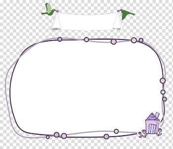 Cartoon Cuteness, Purple cartoon frame border texture transparent background PNG clipart