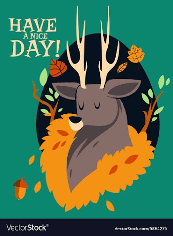 Cartoon Deer flat design vector image