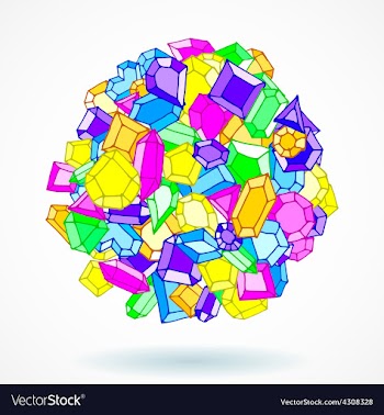  					Cartoon doodle gems ball background vector image														