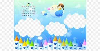 Cartoon Download Illustration - Calendar Template 