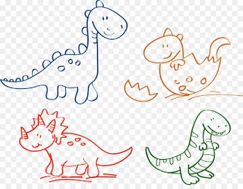 Cartoon Drawing Dinosaur Traditional animation - Vector Dinosaurs 