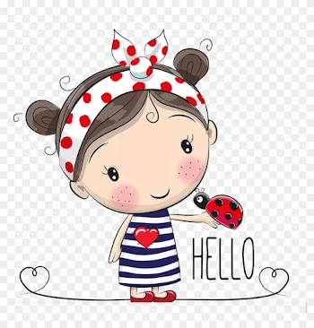 Cartoon Drawing Girl Illustration - Cute Cartoon Girl