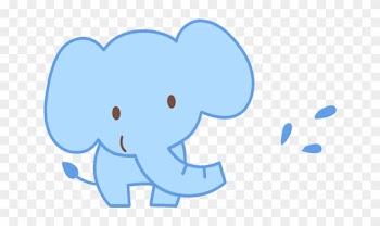 Cartoon Drawing Illustration - Cute Baby Elephant Cartoon