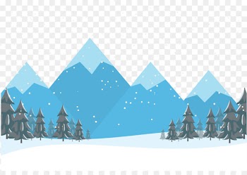 Cartoon Drawing Landscape - Cartoon forest snow mountain 