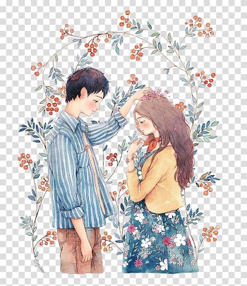 Cartoon Drawing Love, Anime transparent background PNG clipart