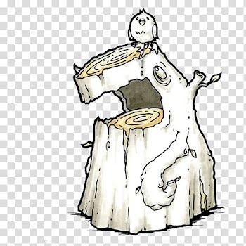 Cartoon Drawing Monster Illustration, White cute little monster transparent background PNG clipart