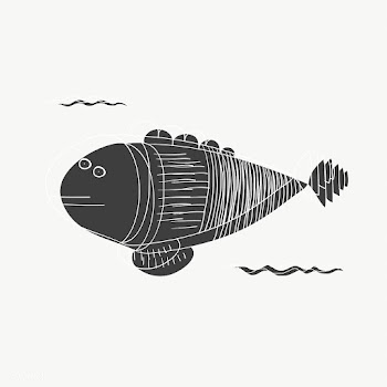 Cartoon drawing of a fish | Free stock vector - 47068