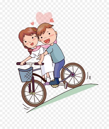 Cartoon Drawing Romance - Cartoon bride and groom 
