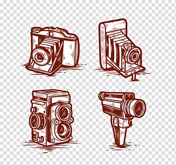 Cartoon Drawing Watercolor painting Camera Illustration, Cartoon Camera transparent background PNG clipart