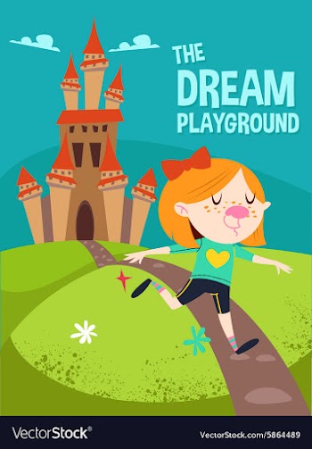 Cartoon dream playground vector image