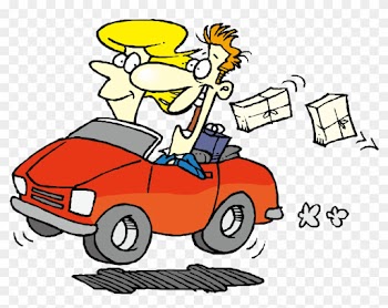 Cartoon Driving Clip Art - People In A Car