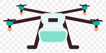 Cartoon drone png agriculture icon transparent background