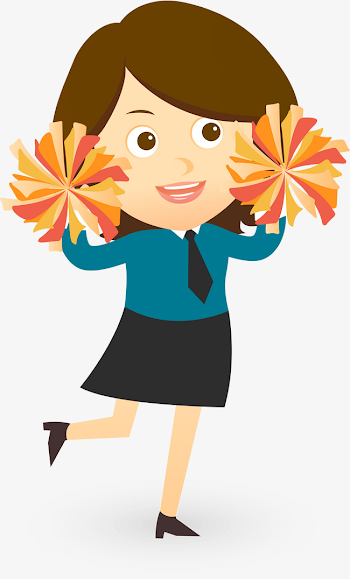 Cartoon Encourages Girls, Cartoon Clipart, Cartoon, Blue PNG Image ...