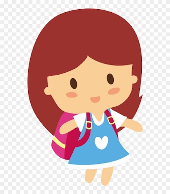 Cartoon Estudante Speech Balloon - Cartoon School Girl Png