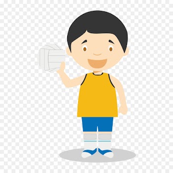 Cartoon Euclidean vector Illustration - Cartoon volleyball character 